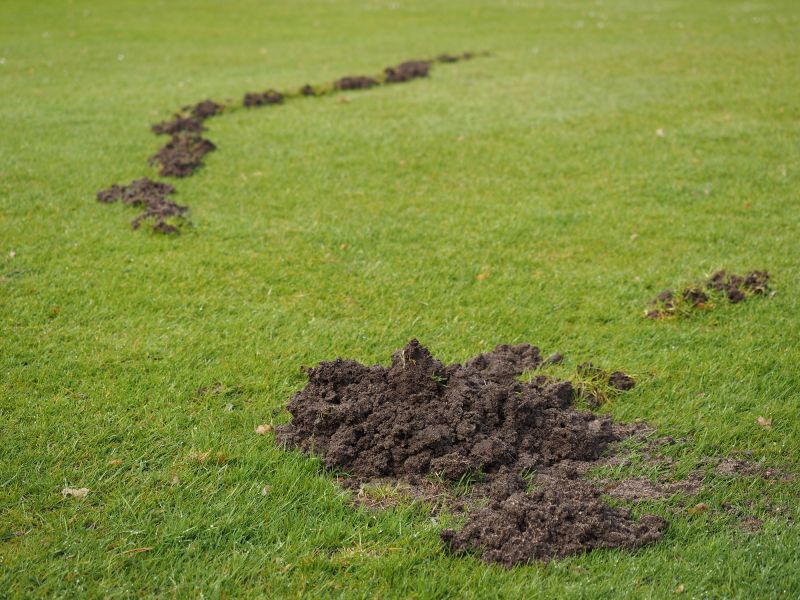 Mole Tunnels in Lawns